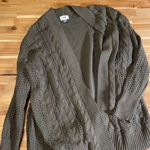 NWT ON olive long cardigan L